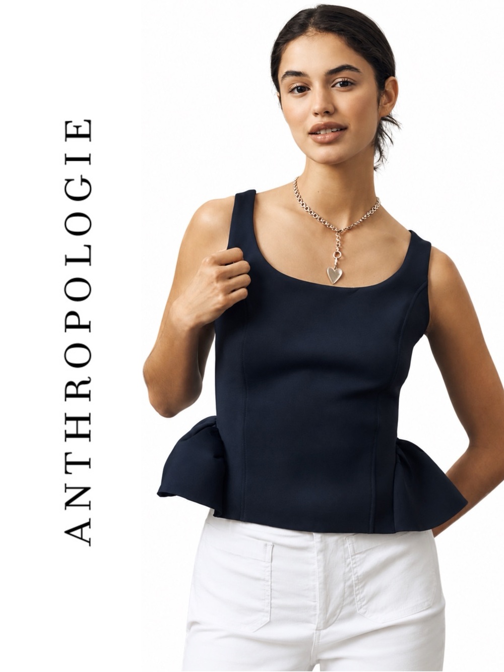 Anthropologie Maeve Peplum Tank Top